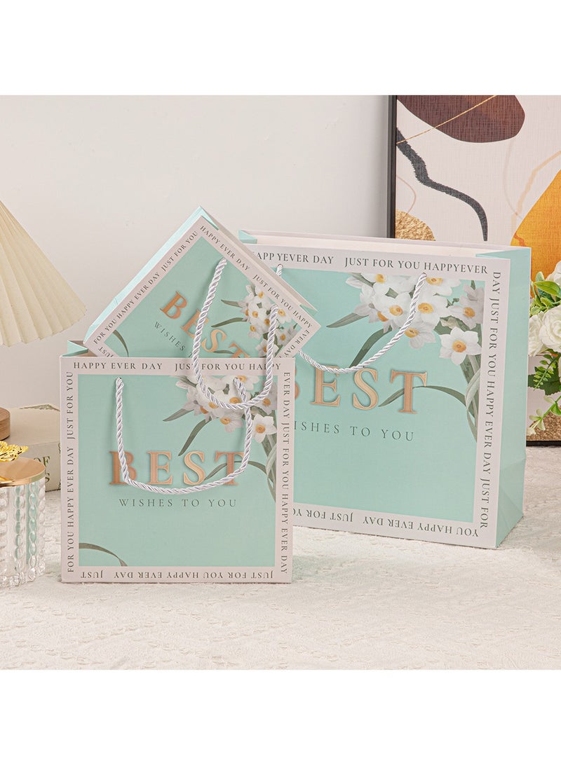 PEI  AN Pastel Blue Gift Bags – Cute Happy Ever Day Small Paper Bags for Perfumes, Lipsticks  Mini Gifts (Perfect for Birthdays, Valentine’s  Holidays) 6 Pieces - Image 2