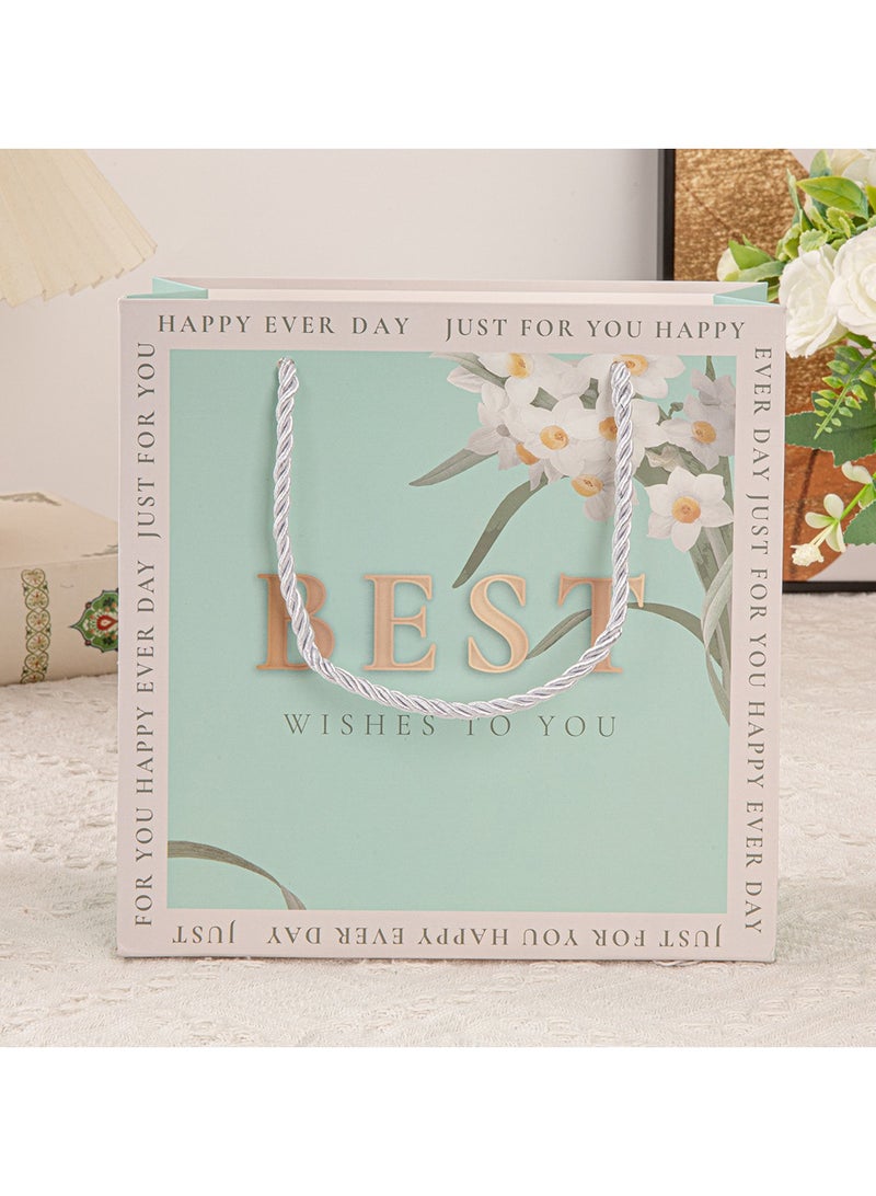 PEI  AN Pastel Blue Gift Bags – Cute Happy Ever Day Small Paper Bags for Perfumes, Lipsticks  Mini Gifts (Perfect for Birthdays, Valentine’s  Holidays) 6 Pieces - Image 5