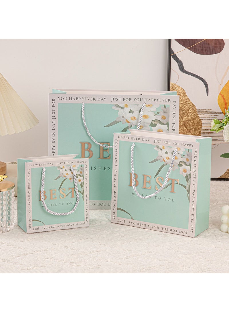 PEI  AN Pastel Blue Gift Bags – Cute Happy Ever Day Small Paper Bags for Perfumes, Lipsticks  Mini Gifts (Perfect for Birthdays, Valentine’s  Holidays) 6 Pieces - Image 3