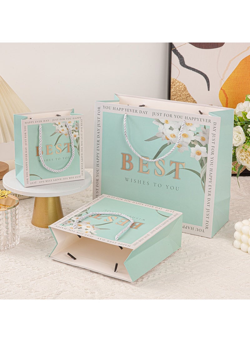 PEI  AN Pastel Blue Gift Bags – Cute Happy Ever Day Small Paper Bags for Perfumes, Lipsticks  Mini Gifts (Perfect for Birthdays, Valentine’s  Holidays) 6 Pieces - Image 4