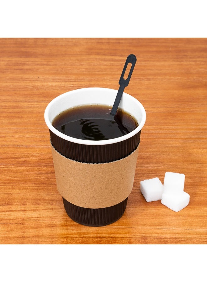 Restaurantware 5.8 Inch Coffee Stirrers, 1000 Disposable Coffee Stirring Sticks - Unique Keyhole Design, For Hot And Cold Drinks, Black PS Plastic Plastic Stir Sticks, For Coffees and Cocktails, - Image 4