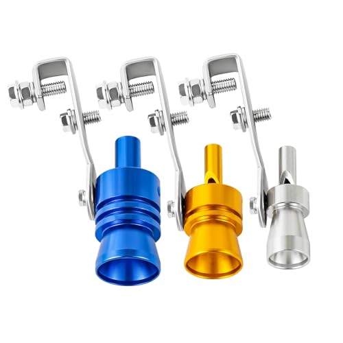 Ponpon 3Pcs Car Turbo Sound Universal Aluminum Turbo Whistle Muffler Pipe Whistle Car Roar Maker 3 Sizes(Random Color) - Image 5