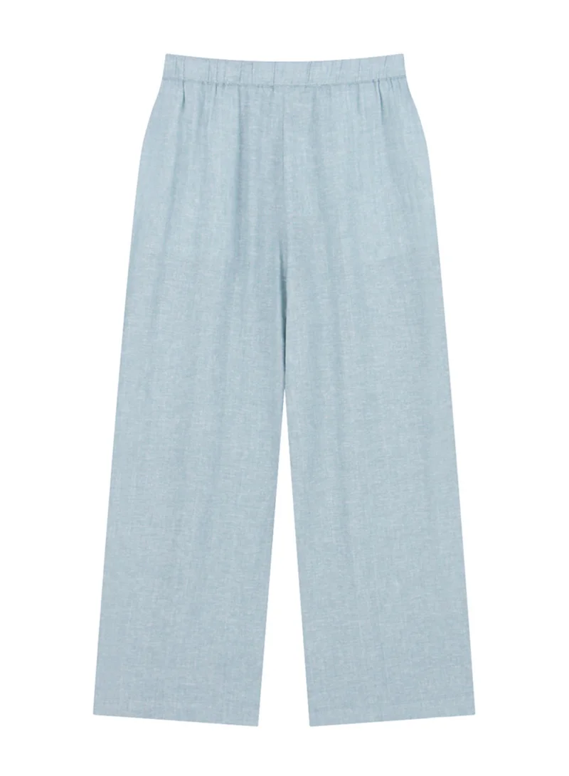 GIORDANO Women's Wide Leg Linen-Viscose Pants