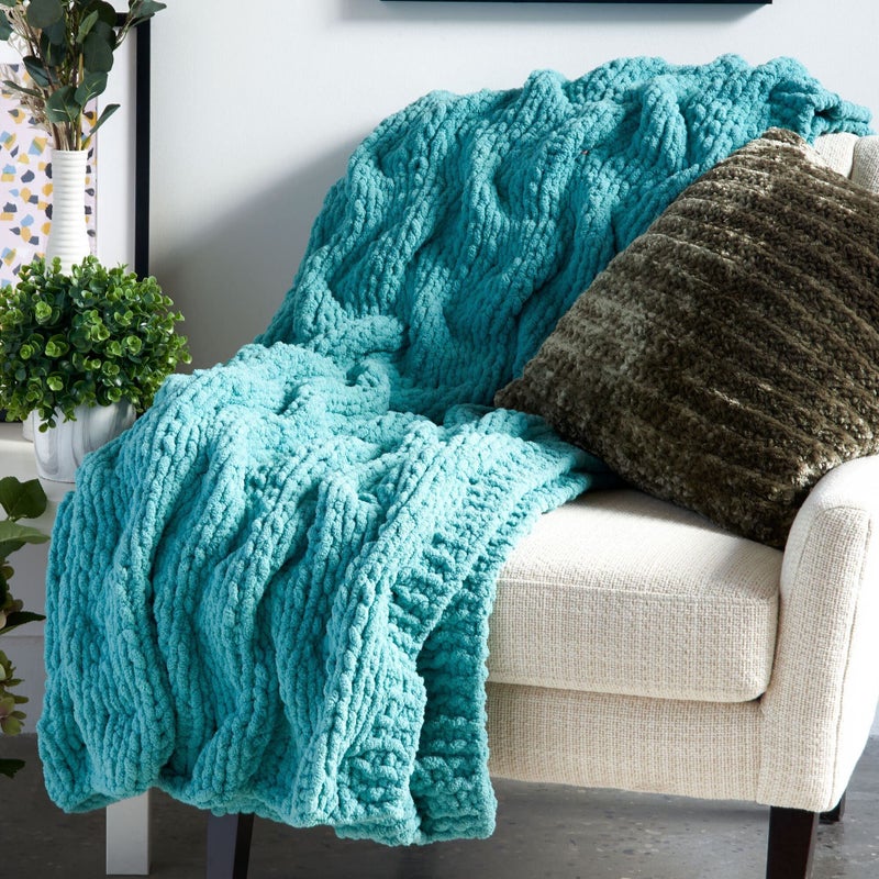 Bernat Blanket Extra Smoky Green Yarn - 2 Pack of 300g/10.5oz - Polyester - 7 Jumbo - 97 Yards - Knitting/Crochet - Image 2