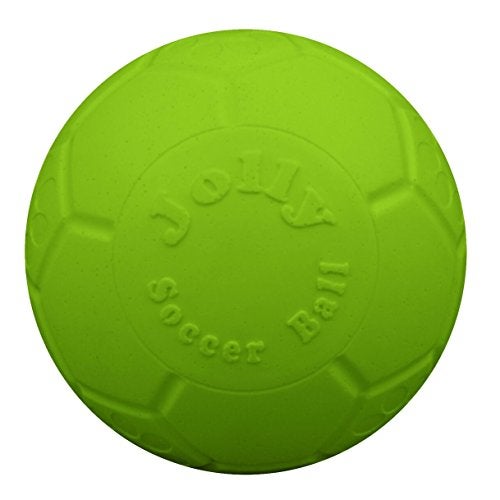 Jolly Pets Medium Soccer Ball FloatingBouncing Dog Toy 6 inch Diameter Apple Green SB06 GR - Image 1