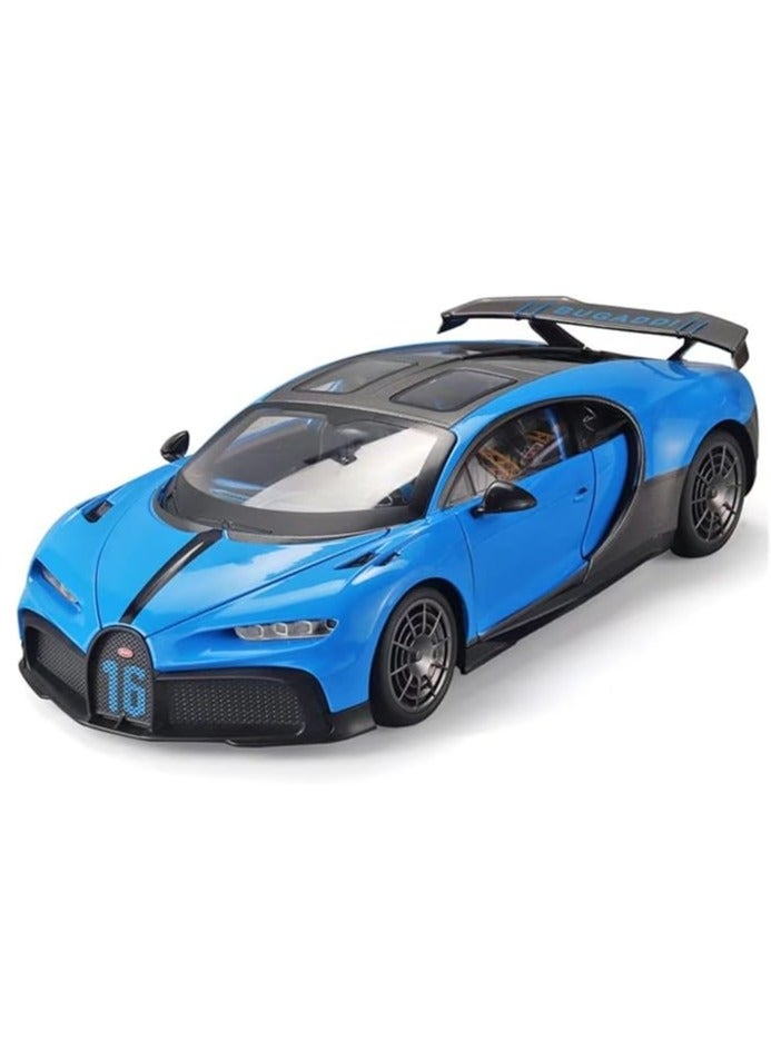 general 1:18 Bugatti Car Model Kids Alloy Car Model Boy Car Lamp Racing Simulation Toy Sports Car Ornaments - Image 1