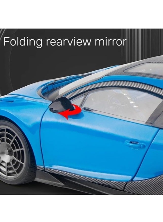 general 1:18 Bugatti Car Model Kids Alloy Car Model Boy Car Lamp Racing Simulation Toy Sports Car Ornaments - Image 4