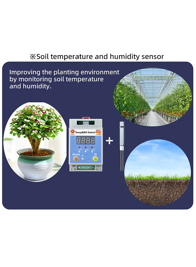 Generic Tuya WiFi Intelligent Soil Tester Mobilephone Tuya APP Control Support View History Records Device Sharing Compatible with Alexa and Google Assistant for Voice Control  - Image 2