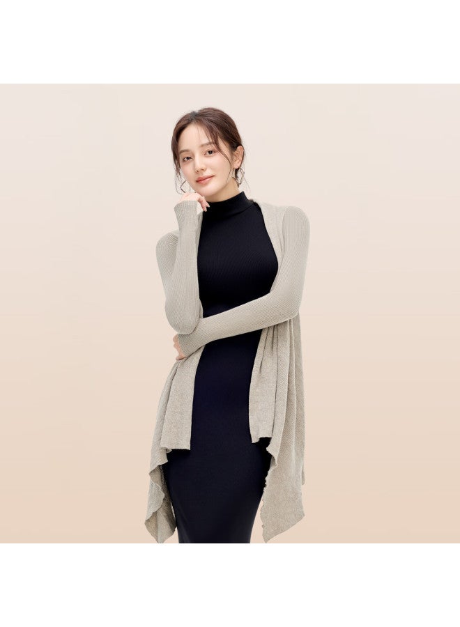 Curveism Curvilinear Style Half Turtleneck Long Sleeve Dress Women Autumn Winter New Slim Fit Height Enhancing Slimming Dress Brown S - Image 1