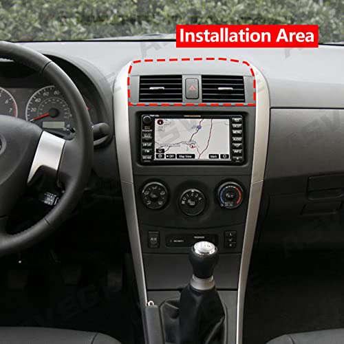 ASVEGE Car Center Dash AC Air Vent Outlet Panel for Toyota Corolla 2008-2013 55663-02060 55670-02160， Black - Image 2