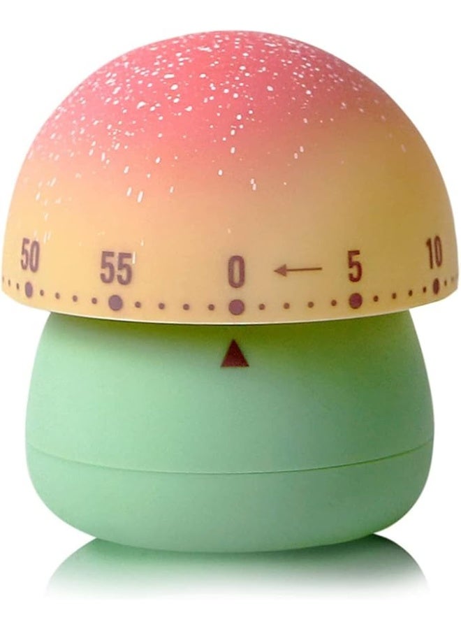Mechanical Kitchen Timer, Cute MushroomTimer for Kids, 60-Minute Wind Up Dial, No Batteries Loud Ring, Cute Time Management for Classroom, Home, Study and Cooking - Image 1