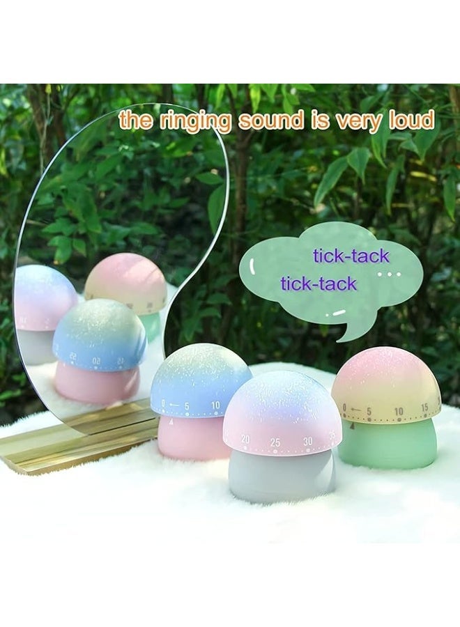 Mechanical Kitchen Timer, Cute MushroomTimer for Kids, 60-Minute Wind Up Dial, No Batteries Loud Ring, Cute Time Management for Classroom, Home, Study and Cooking - Image 4