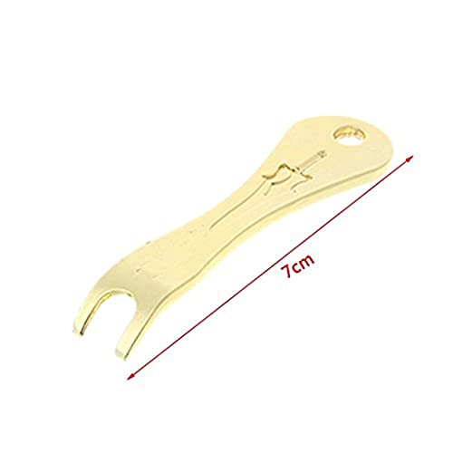 Zittop Acoustic Guitar Bridge Pins Puller Peg Remover - Strings Change - Multifunction Guitar Peg Puller Bridge Pin Remover Extractor Removal Metal Handy Tool Kit Accessories (Golden) - Image 2