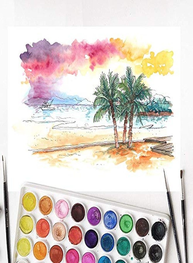 ASHBY 100 Sheets of Practice Watercolor Paper (9" x 12") - 190 GSM, Acid-Free and Cold Pressed.. Perfect for Painting, Sketching or Drawing. Wet, Dry and Mixed Media. Bulk Pack - Image 4