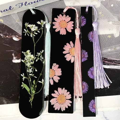 RESINWORLD Set of 3 Shiny Bookmarks Silicone Mold, Bookmark Resin Mold with Tassels, Small Medium Rectangle Bookmark Mold - Image 3