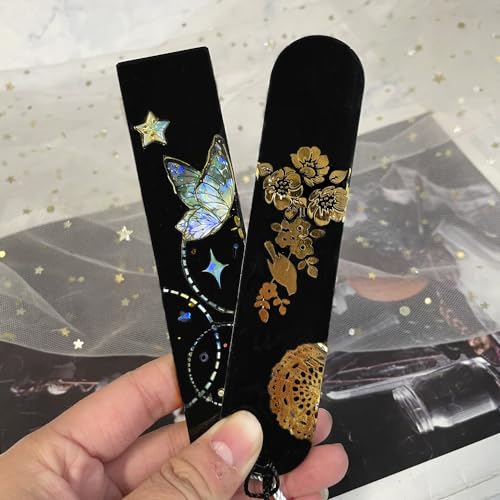 RESINWORLD Set of 3 Shiny Bookmarks Silicone Mold, Bookmark Resin Mold with Tassels, Small Medium Rectangle Bookmark Mold - Image 5