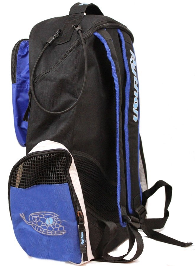 Python Racquetball Python Deluxe "Backpack" Racquetball Bag (Black/Blue) - Image 3
