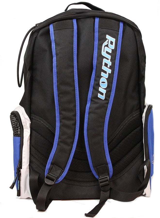 Python Racquetball Python Deluxe "Backpack" Racquetball Bag (Black/Blue) - Image 2