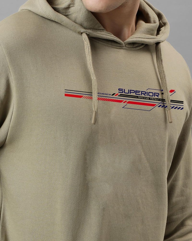 ADRO Men's Cotton Neck Hooded Sweatshirt (H24-M-RAC-BE-3XL_Beige) - Image 5