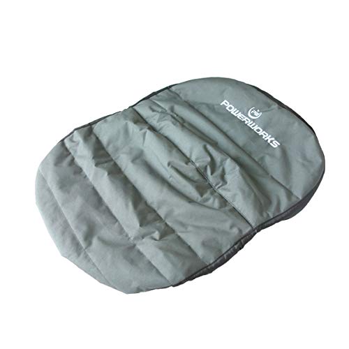POWERWORKS Weatherproof Deluxe Riding Lawn Mower Seat Cover, Medium, Black - Image 4
