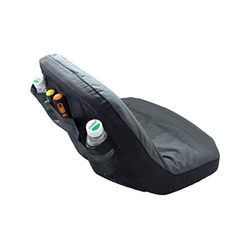 POWERWORKS Weatherproof Deluxe Riding Lawn Mower Seat Cover, Medium, Black - Image 3