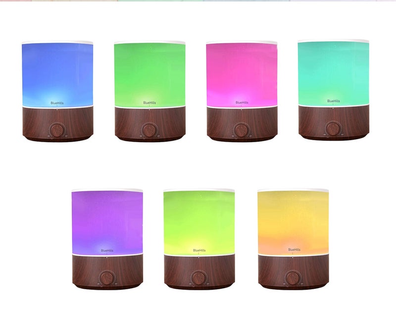 BlueHills Premium 4000 ml XL Essential Oil Diffuser 4L 4 Liter 70 Hour Run Humidifier Aromatherapy 1 Gallon Big Capacity High Mist Output for Extra Large Room Home Mood Lights Dark Wood Grain E402 - Image 5