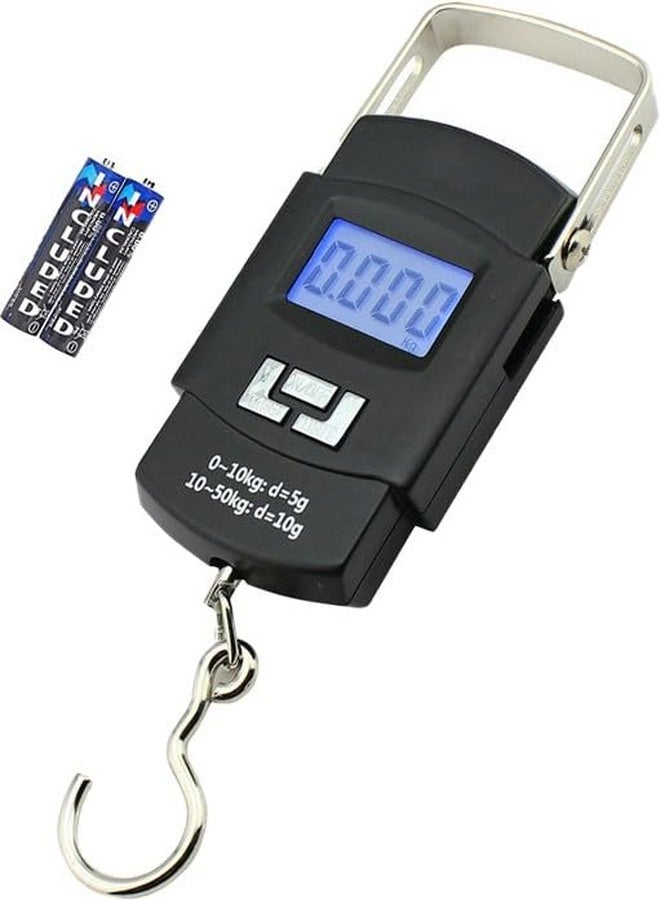 Weight Machine for Luggage, Wait Machine, Luggage Wighing Scale, Digital Weighing Scale, Bag Weighing Scale for Luggage, Electronic Portable Fishing Hook Type Digital LED Screen, 50 kg (Black) Vcx-243 - Image 1
