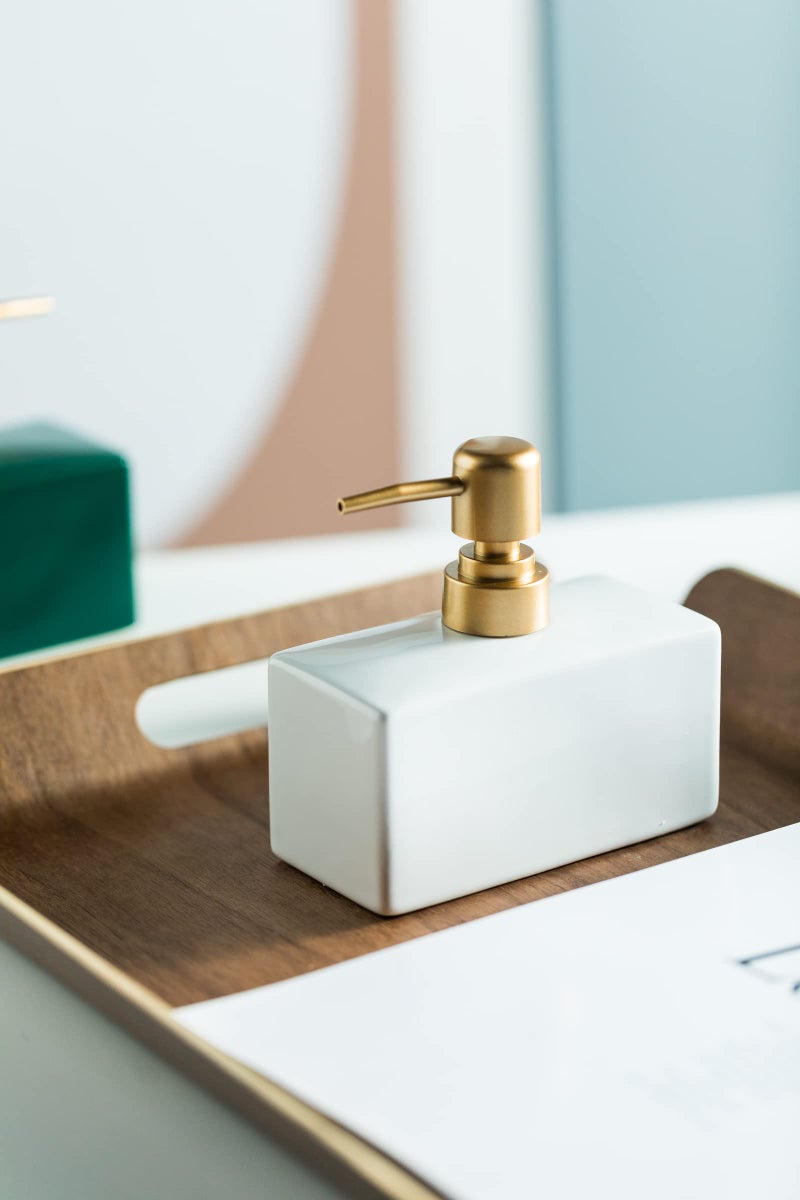 FabSeasons Soap Dispenser with Pump, Solid/Plain Glossy Dispensar Bottle Used in Hotels, B&B's & Homes-Kitchen & Bathroom - Image 2