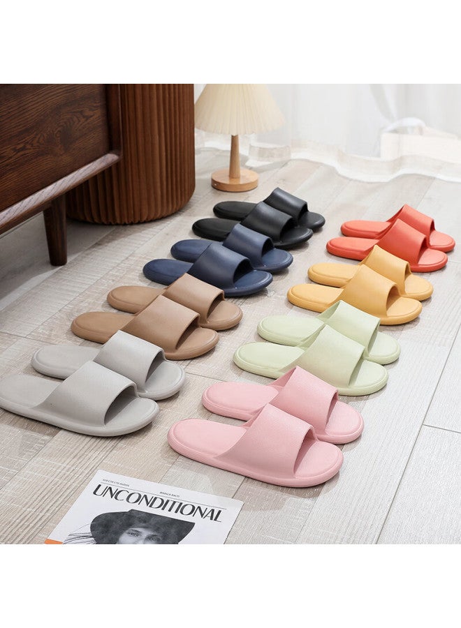 Xggc Home Slippers Men Summer Indoor Non-slip Shower Lightweight Quick-dry Couple Brown Size 43-44 - Image 2