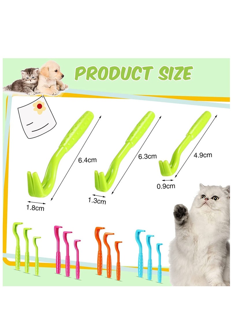Excefore 24 Pcs Tick Remover Removes Entire Tick Head Body Tick Puller Tick Grabber Plastic Tick Removal Tool with 3 Sizes Green Rose Red Blue Orange color for Dogs Cats and Humans - Image 2