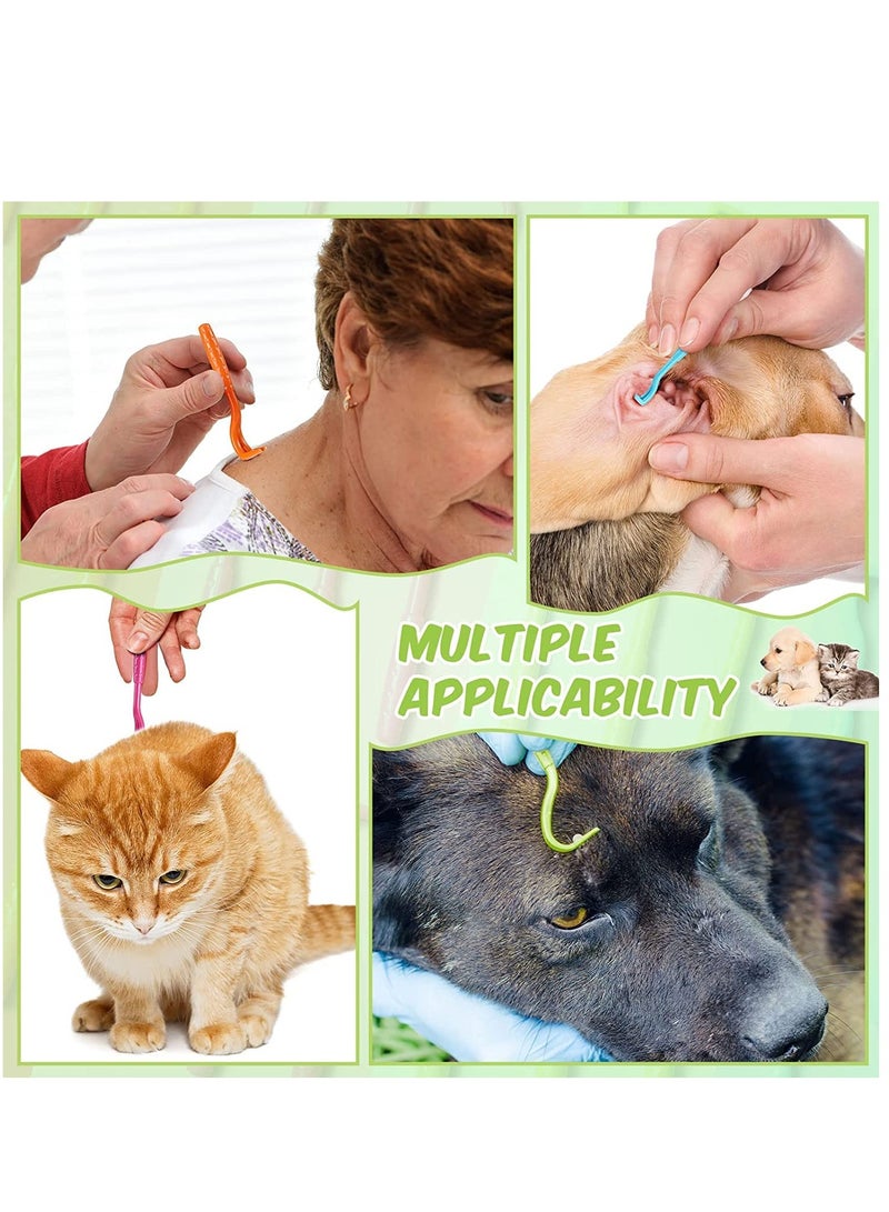 Excefore 24 Pcs Tick Remover Removes Entire Tick Head Body Tick Puller Tick Grabber Plastic Tick Removal Tool with 3 Sizes Green Rose Red Blue Orange color for Dogs Cats and Humans - Image 5