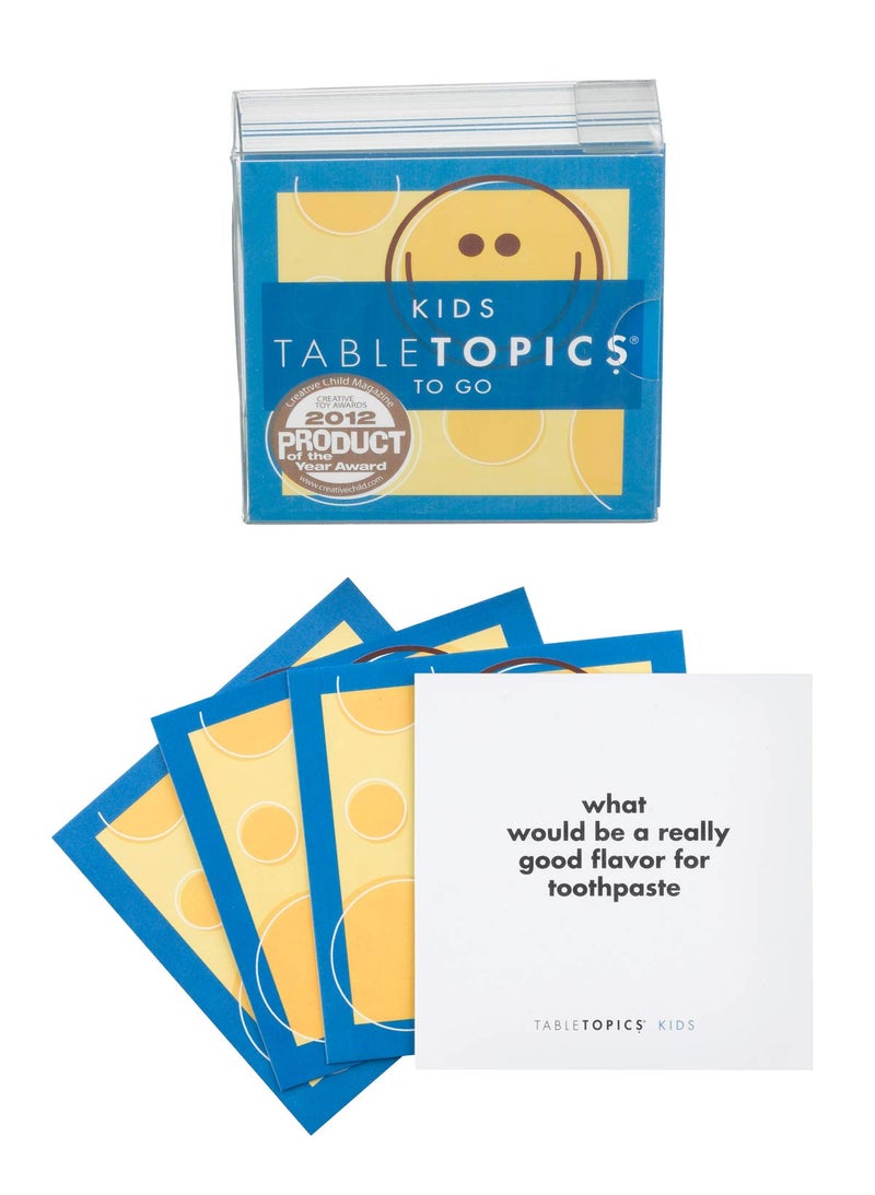 TableTopics Table Topics TO GO Kids - 40 Conversation Cards for Kids  Family Game Night  Family Dinner  Road Trip - Great Gift for Kids to Start a Fun Memorable Conversation - Image 1