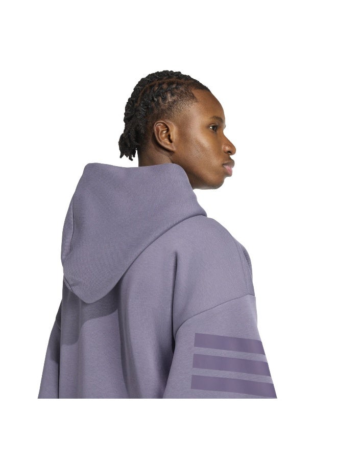اديداس سويت شيرت بغطاء رأس رجالي بنفسجي - Image 5