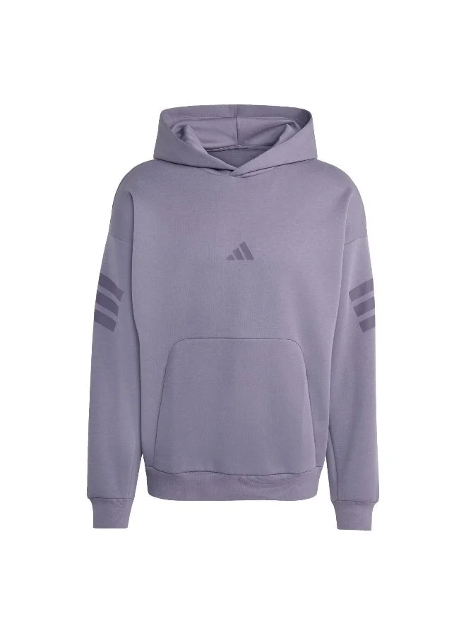 اديداس سويت شيرت بغطاء رأس رجالي بنفسجي