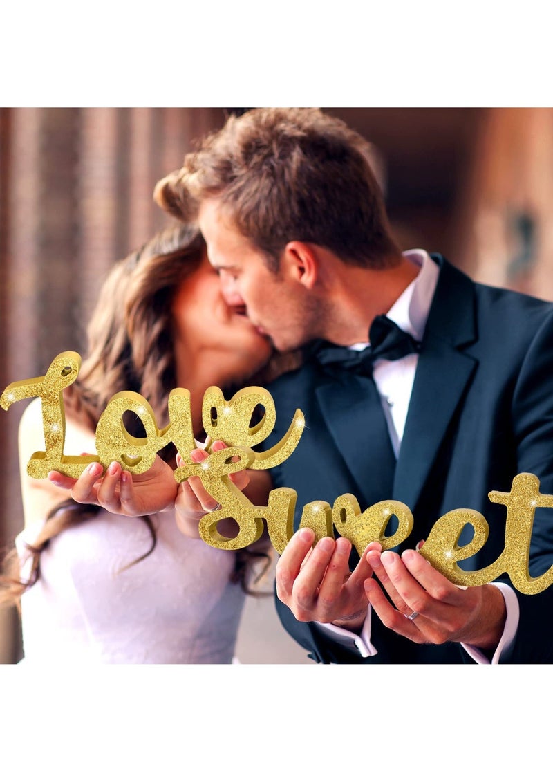 Love Is Sweet Table Decor, Wooden Love Is Sweet Sign, Wedding Table Decorations for wedding tables, Rustic Wedding, Decoration wedding signs Gold - Image 5