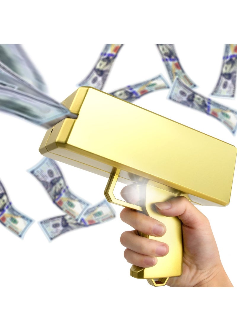 KASTWAVE Golden Money Shooter, Make it Rain/Spray Money Gun Paper Playing Toy, Super Money Gun Make it Rain Toy Gun, Handheld Spray Cash Gun for Game Movies Party Supplies  - Image 1