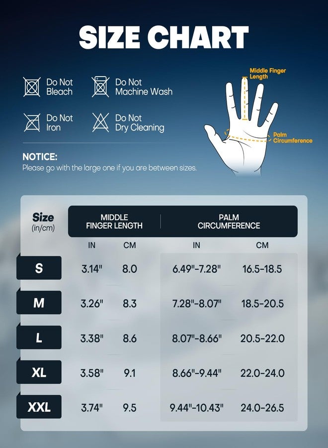 Deemii Winter Gloves Women Men Ski Snow Gloves，Thermal Warm Touch Screen for Running, Cycling, Biking, Hiking, Driving, Walking, Sports - Image 3