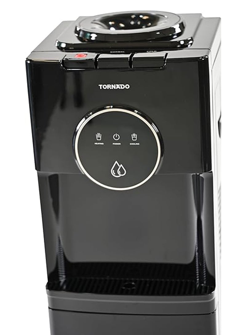 Tornado Water Dispenser Top Loading with Bottom Refrigerator Hot & Cold 3 Taps Black TWD-L3T1RE-B TWD-L3T1RE-B black - Image 4