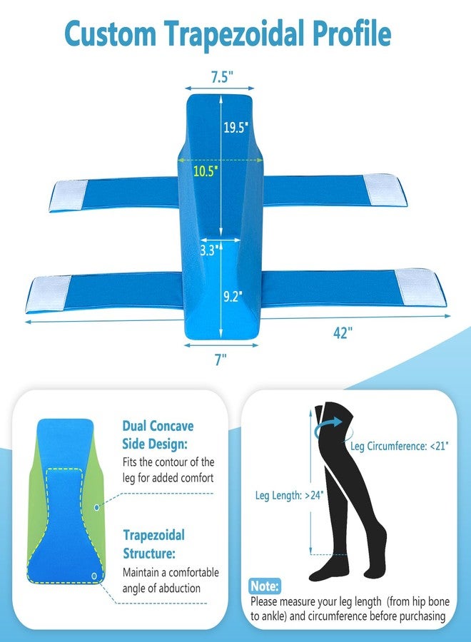 KAAMOS Hip Abduction Pillow Hip Replacement Pillows After Surgery Hips Abductor Pillows for Legs Post Hips Surgery Cushion Recovery Supplies Leg Separator Pillow Wedge Foam with Straps for Reducing Pain - Image 3