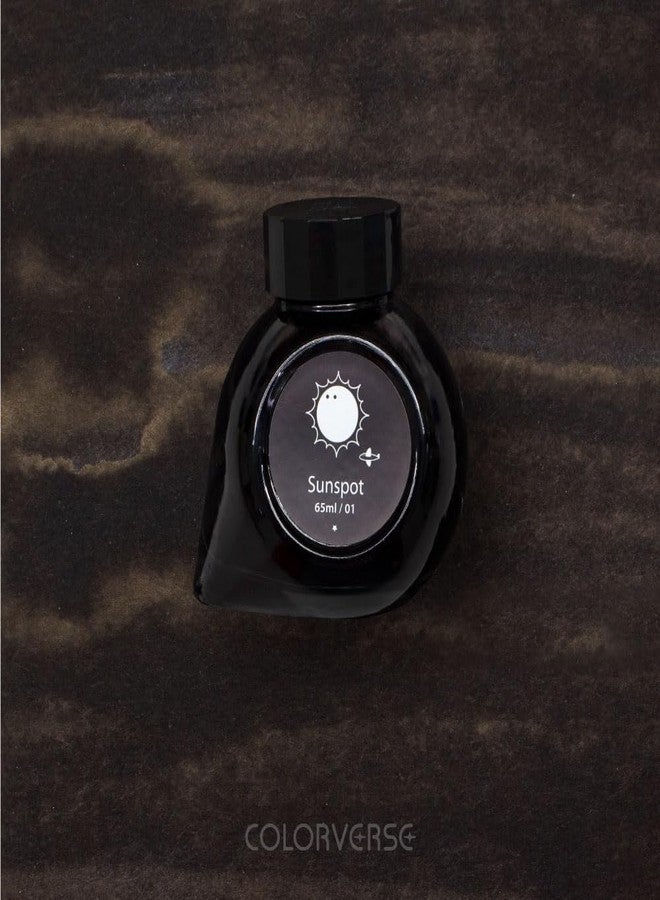 Colorverse Sunspot | Black | Fountain Pen Ink Bottles | 65ml & 15ml | Dye Based | 2 Bottle Set | Spaceward Series - Image 3