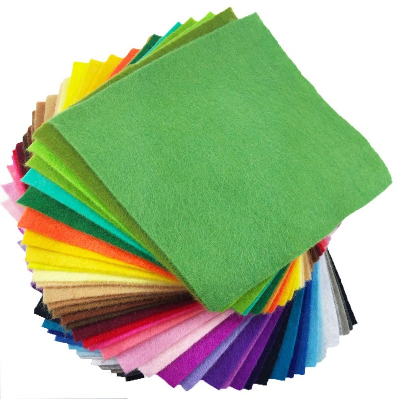 flic-flac 42pcs1.4mm Thick Soft Felt Fabric Sheet Assorted Color Felt Pack DIY Craft Sewing Squares Nonwoven Patchwork (30cm * 30cm) - Image 5
