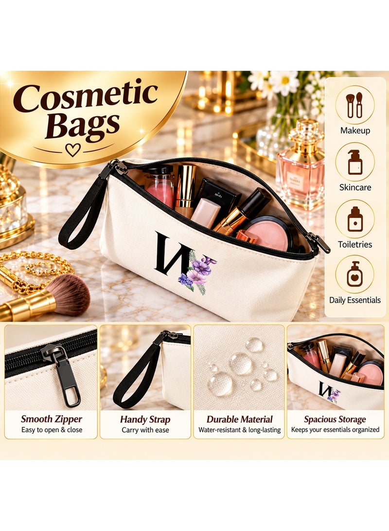 برينت شوب فور مي مجموعة هدايا (حرف مزين بالزهور): حقيبة تسوق (Tote Bag) + حقيبة صغيرة (Pouch) + علبة مجوهرات (3 في 1) - Image 4