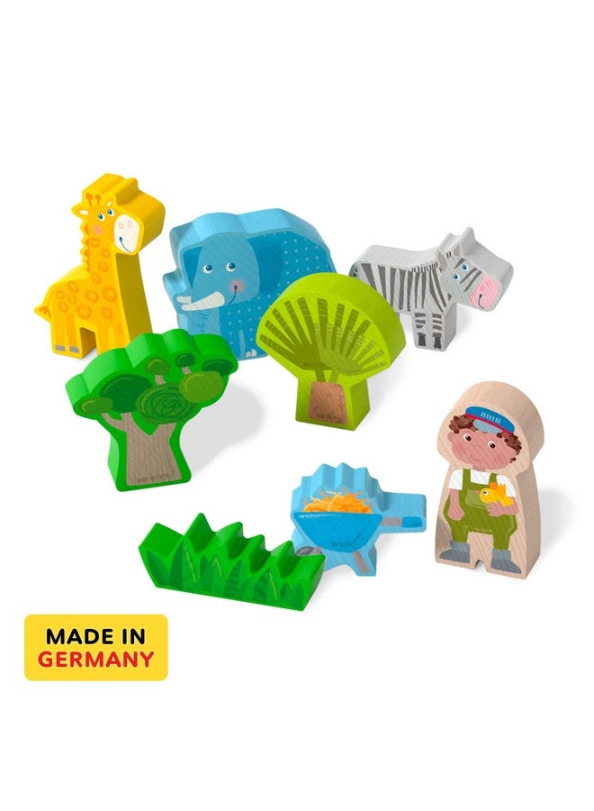 HABA Wooden Animal Playset - Play World at The Zoo, STEM Educational Toy with Zoo Animals & Accessories, Preschool Learning Toy for Ages 2+, Made in Germany - Image 3