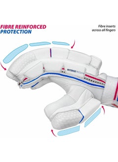 DSC Intense Passion Cricket Batting Gloves, Mens-Left | Professional Cricket Gloves | High-Dexterity Protection | Comfortable Fit  - Image 4