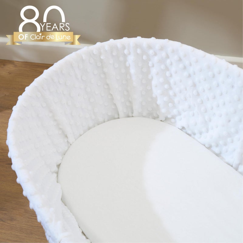 CLAIR DE LUNE Clair de Lune | Waterproof Palm Moses Basket Mattress Protector | 74 x 28 cm | Universal fit for Palm Baby Baskets - Image 2