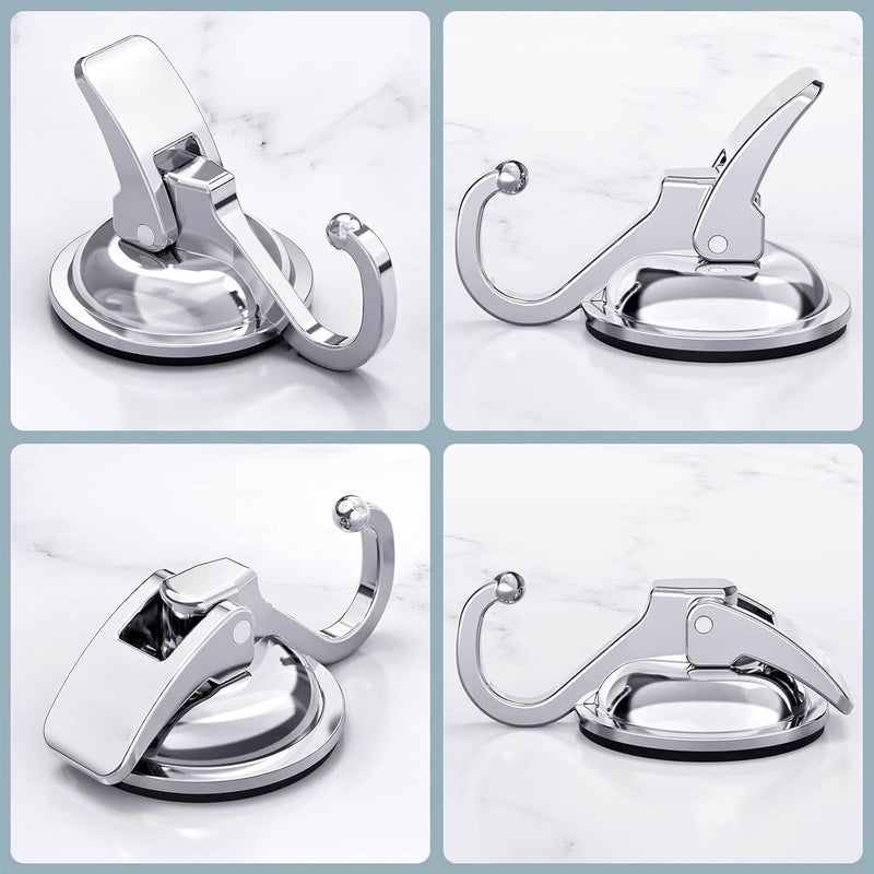 iRomic Heavy Duty Vacuum Suction Cups Hooks (4Pack) Specialized for Kitchen&Bathroom&Restroom Organization - Image 2