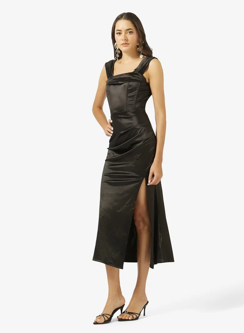 Ginger Off Shoulder Corset Bodice Evening Dress