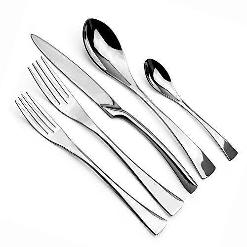 JANKNG 20-Piece 18/10 Stainless Steel Flatware Set, Service for 4 - Image 1
