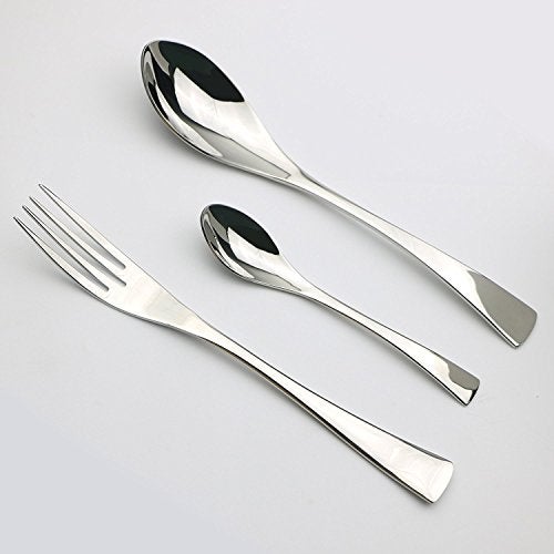 JANKNG 20-Piece 18/10 Stainless Steel Flatware Set, Service for 4 - Image 3