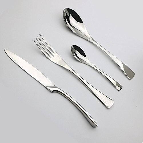 JANKNG 20-Piece 18/10 Stainless Steel Flatware Set, Service for 4 - Image 2